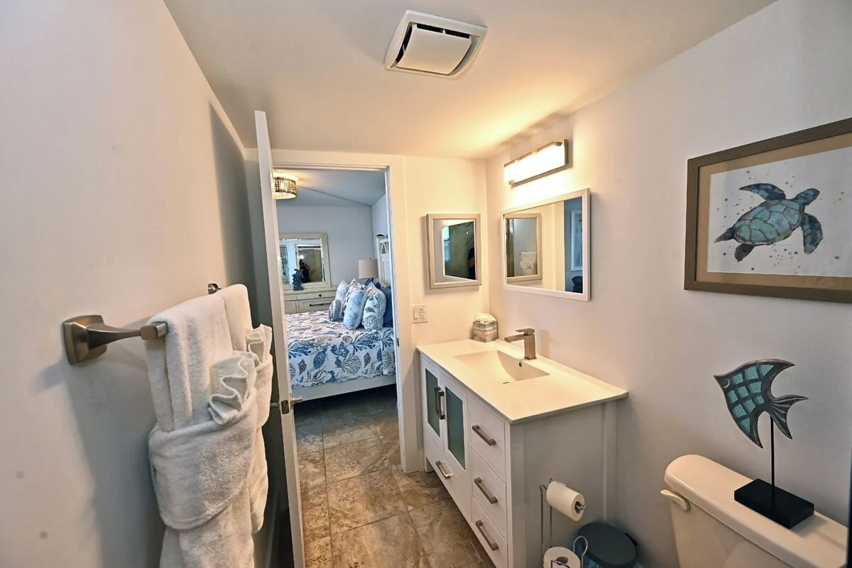 Bathroom at Beachfront Haven condo